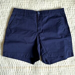 Navy Cotton Shorts